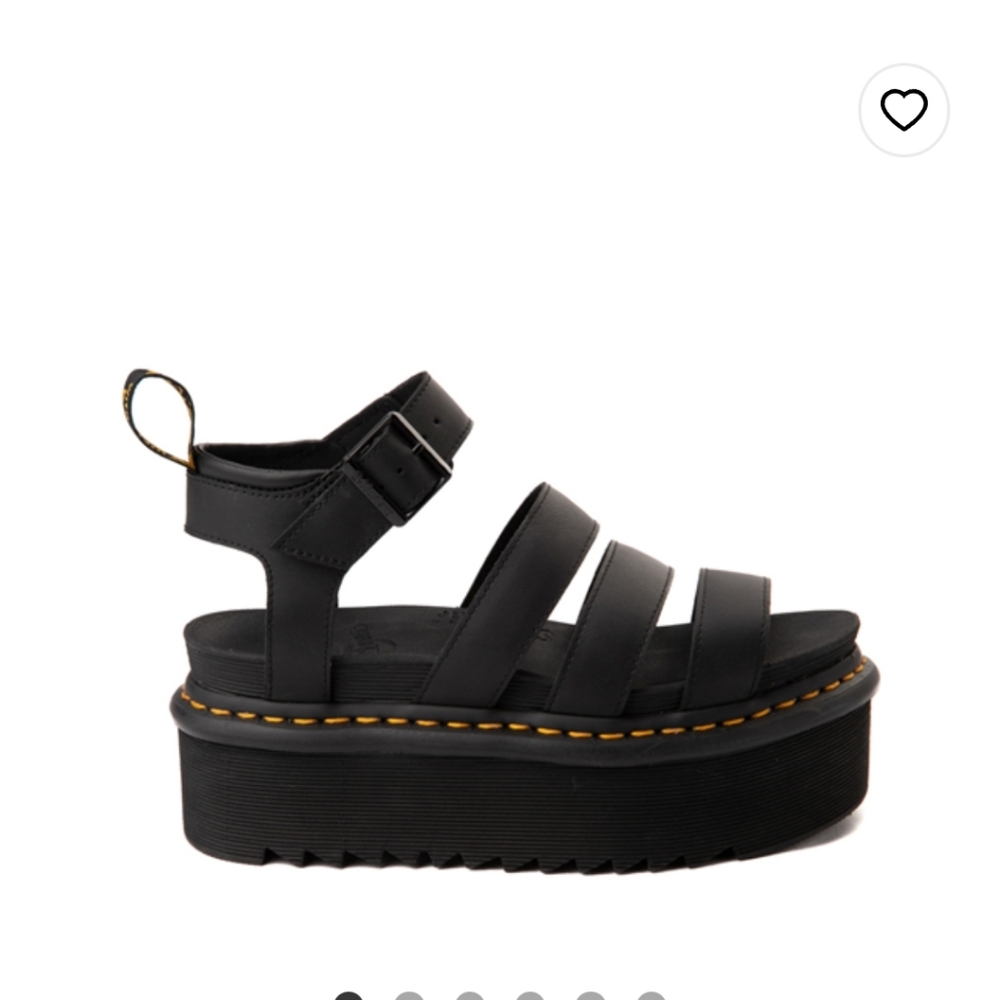 Dr. Martins Black Platform Sandals 7